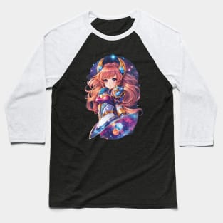 Nights of Orion: Spellbinding AI Anime Character Artistry Baseball T-Shirt